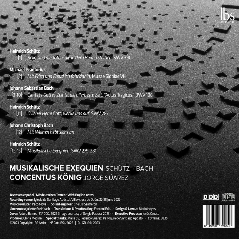 J.S. Bach, J.C. Bach, Praetorius & Schutz: Musikalische Exequien / Concentus König