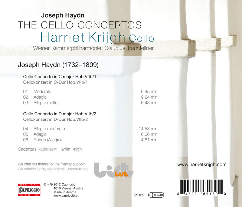 Haydn: The Cello Concertos / Krigh, Traunfellner, Vienna Chamber Philharmonic