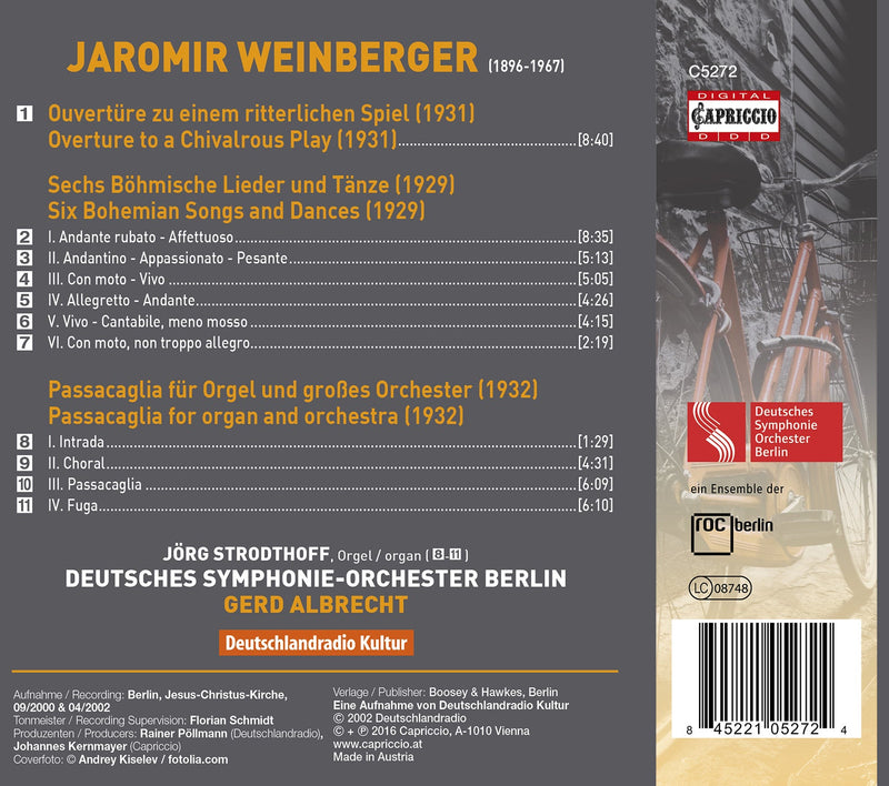 Weinberger: Overture to a Chivalrous Play, 6 Bohemian Songs & Dances & Passacaglia / Albrecht
