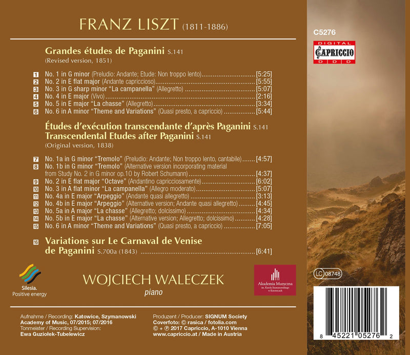 Liszt: Paganini & Transcendental Etudes / Waleczeka