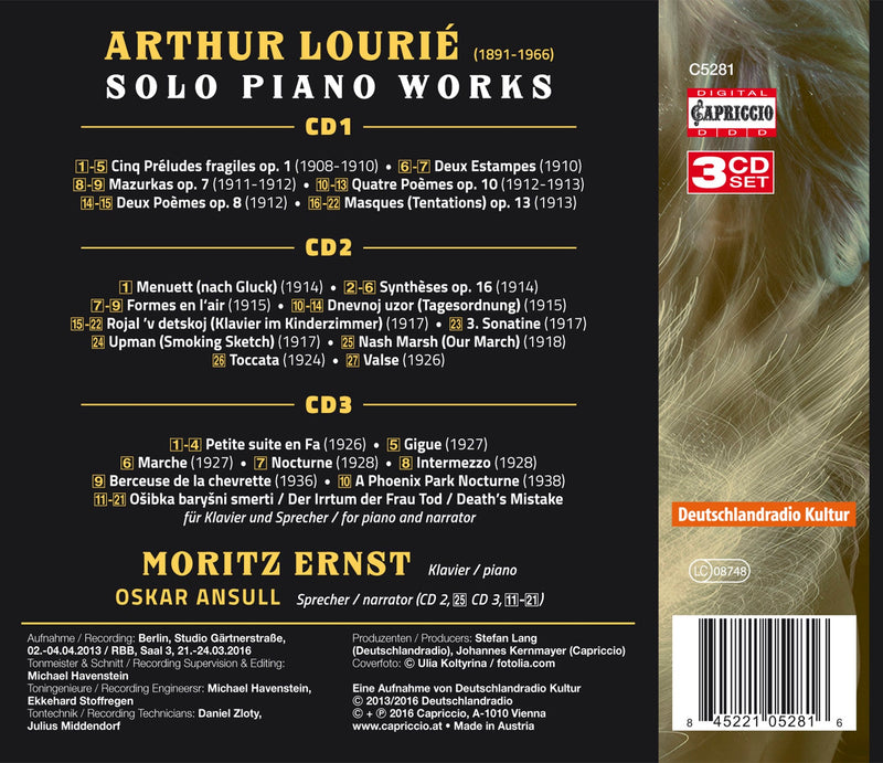 Lourie: Solo Piano Works / Ernst