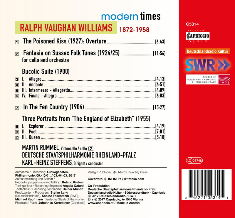 Vaughan Williams: Orchestral Works / Steffens, Rheinland-Pfalz State Philharmonic
