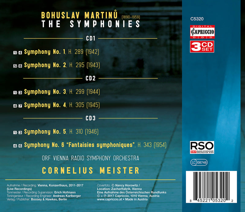 Martinů: The Symphonies / Meister, VRSO