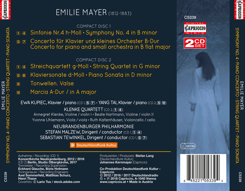 Mayer: Symphony No. 4, Piano Concerto, String Quartet, Piano Sonata