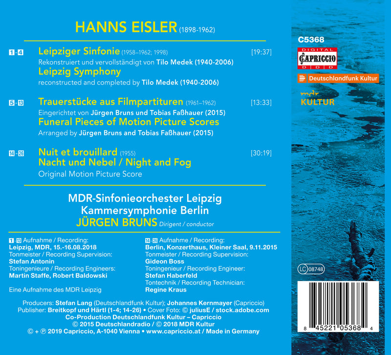 Eisler: Leipzig Symphony; Funeral Pieces; Nuit et brouillard / Bruns, MDR Symphony