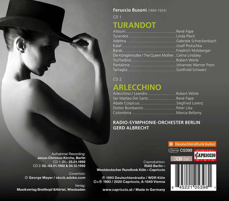 Busoni: Turandot & Arlecchino / Albrecht, Berlin Radio Symphony