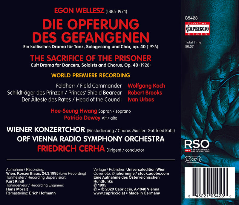 Wellesz: Die Opferung Des Gefangenen / Friedrich Cerha, Vienna Radio Symphony Orchestra