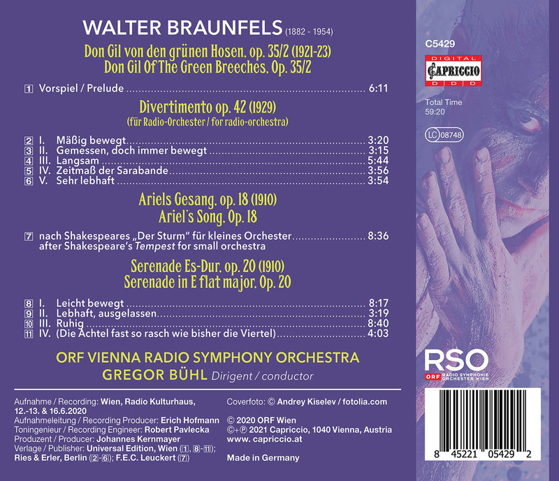 Braunfels: Orchestral Works / Bühl, ORF Vienna Radio Symphony Orchestra