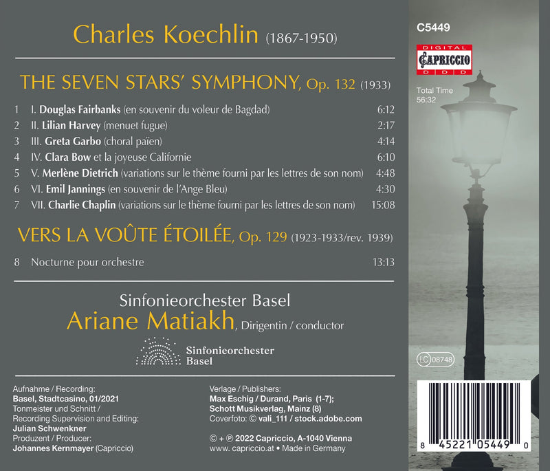 Koechlin: Seven Stars' Symphony & Vers la voûte etoilee / Matiakh, Basel Symphony Orchestra