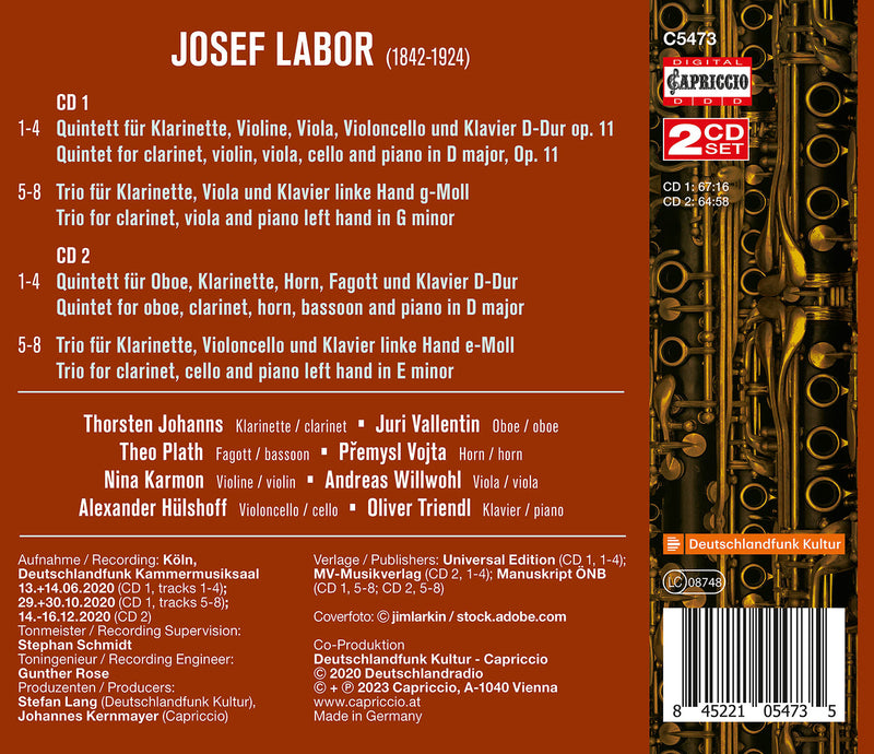 Labor: Clarinet Quintet; Clarinet Trios; Quintet for Winds and Piano