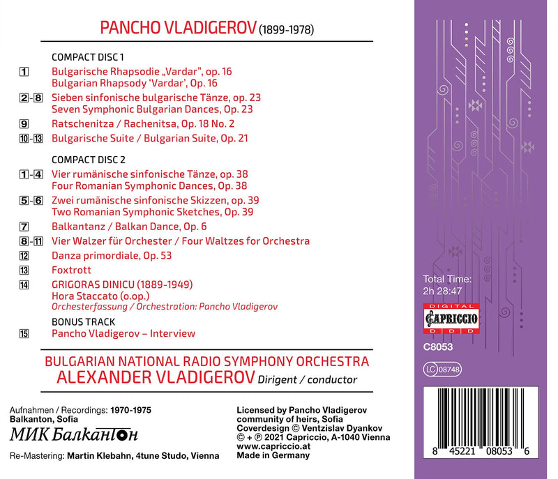 Vladigerov: Orchestral Works, Vol. 2 / Vladigerov, Bulgarian National RSO