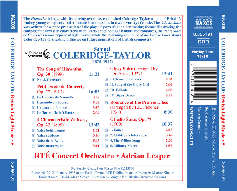 Coleridge-Taylor: Orchestral Works / Leaper, RTÉ Concert Orchestra
