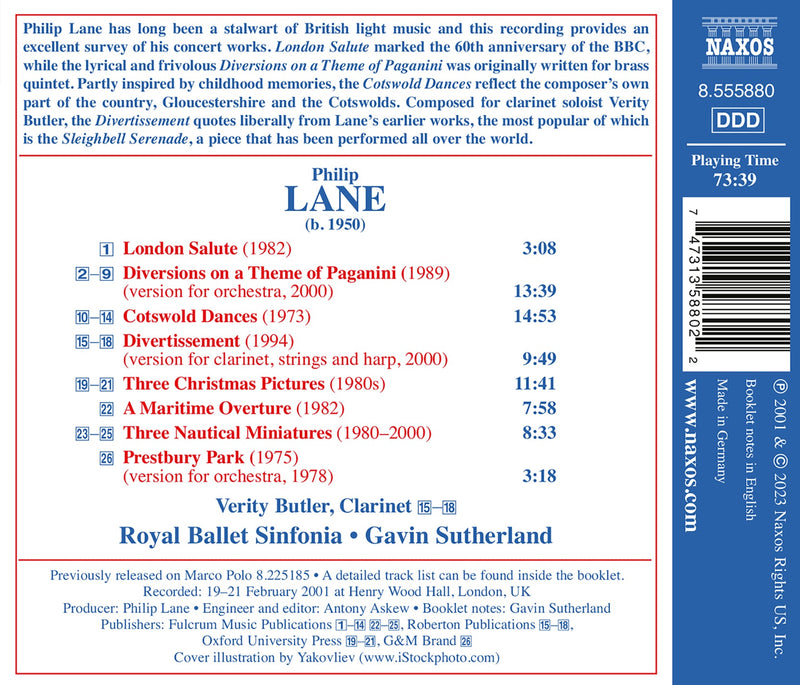 Lane: Sleighbell Serenade / Sutherland, Royal Ballet Sinfonia