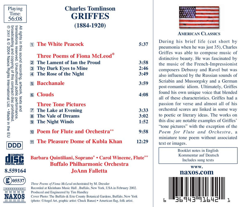 Griffes: The Pleasure Dome / Falletta, Buffalo Philharmonic