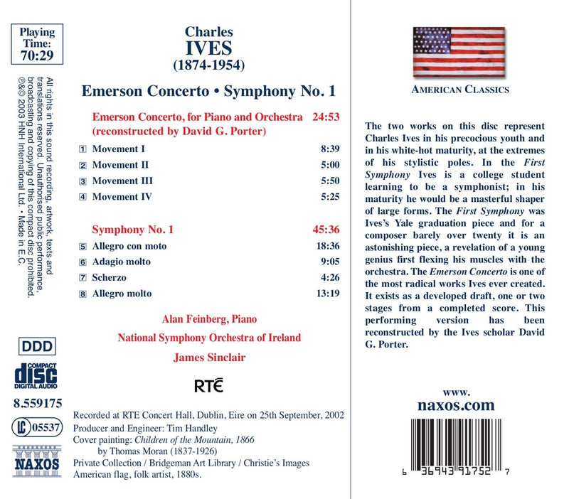 Ives: Works for Orchestra / Feinberg, Sinclair, National Symphony of Ireland