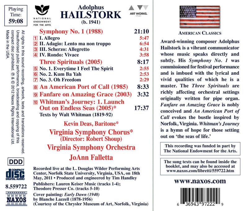 Hailstork: An American Port Of Call / Falletta, Virginia Symphony