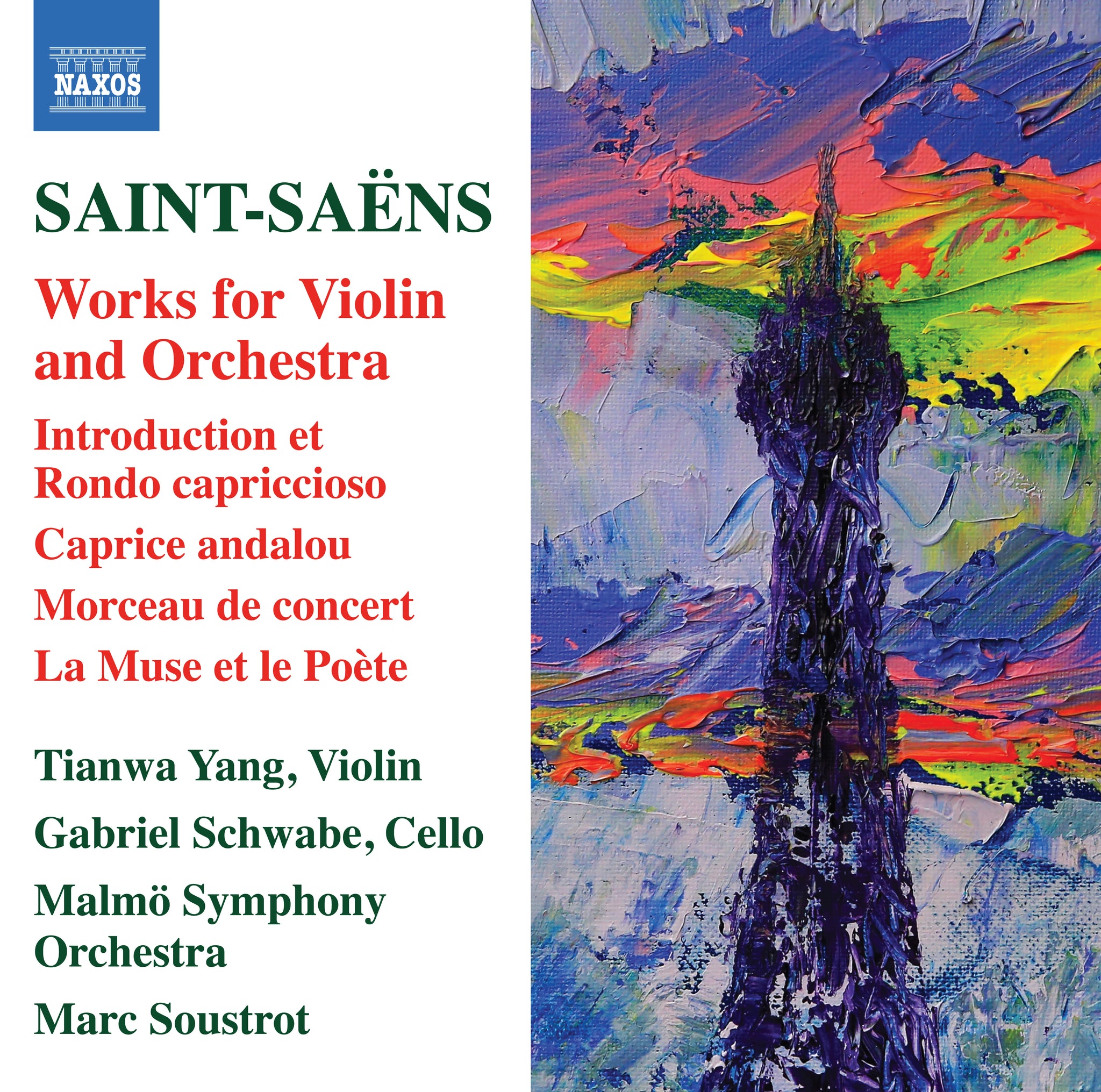 Saint-Saëns: Works for Violin & Orchestra / Tianwa Yang, Schwabe, Soustrot, Malmö Symphony