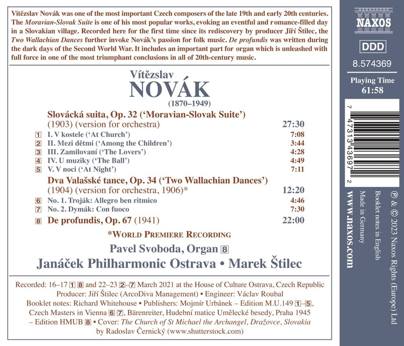 Novák: Orchestral Works, Vol. 2 / Štilec, Janáček Philharmonic