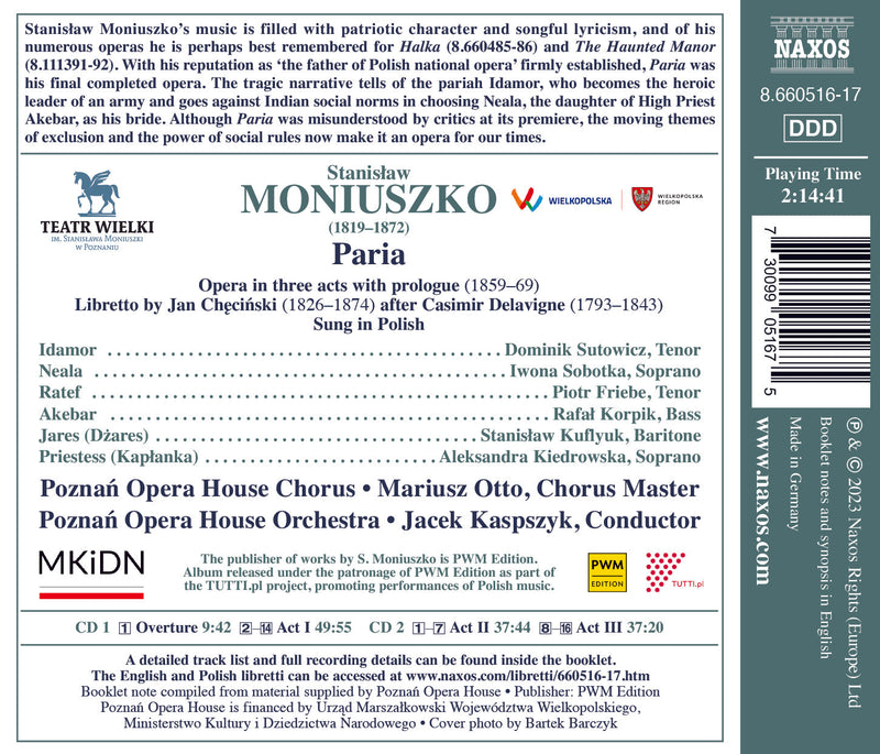 Moniuszko: Paria / Kaspszyk, Poznań Opera House Orchestra