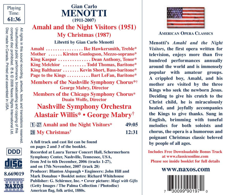 Menotti: Amahl & the Night Visitors, My Christmas