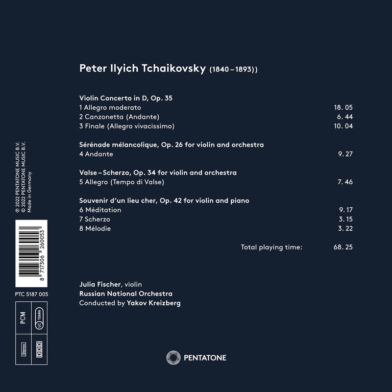 Tchaikovsky: The 2006 Violin Concerto Recording in Stereo / Fischer, Kreizberg, Russian National Orchestra