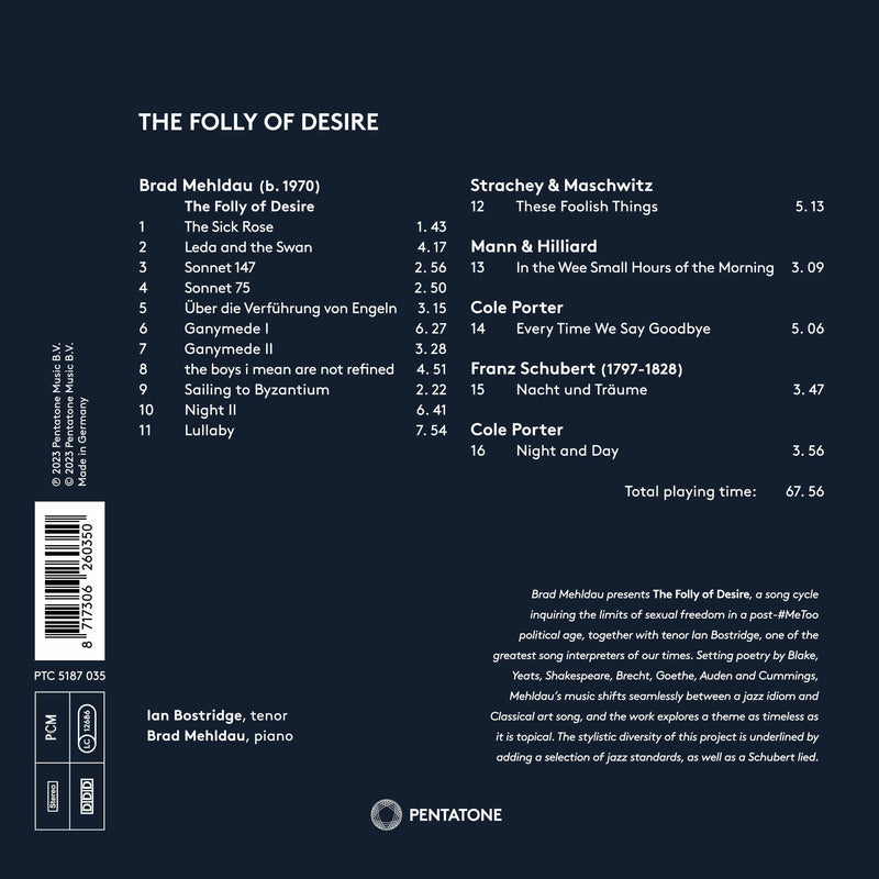Mehldau: The Folly of Desire / Ian Bostridge