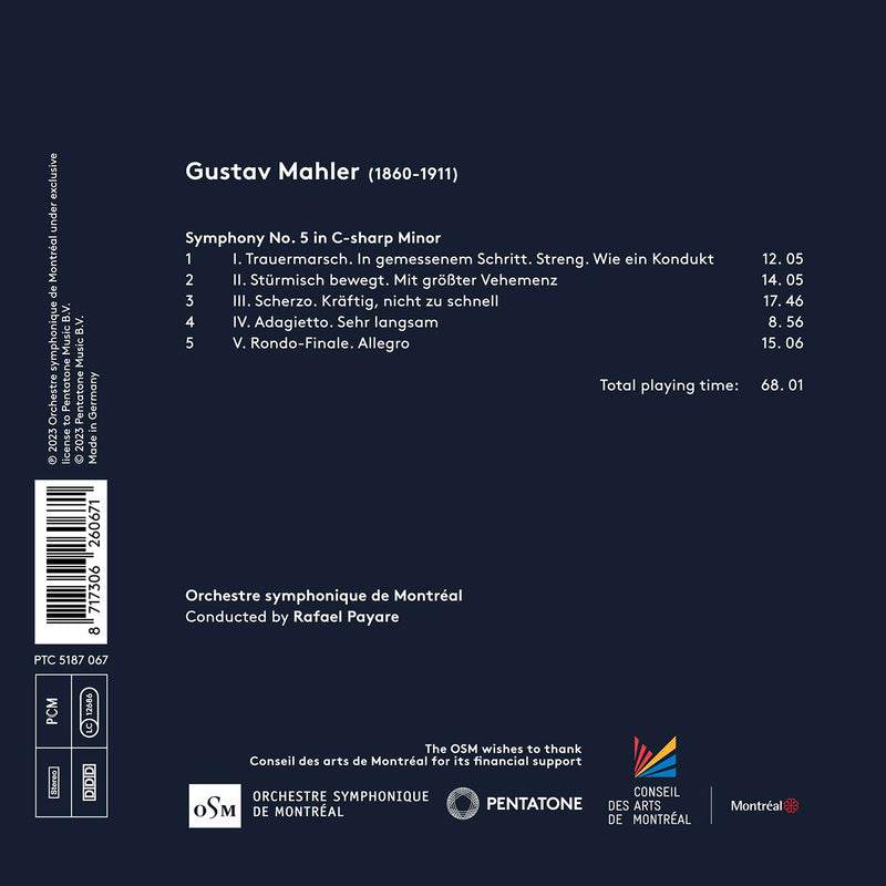 Mahler: Symphony No. 5 / Payare, Montréal Symphony Orchestra