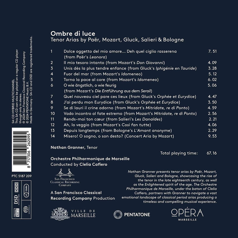 Ombre di luce / Granner, Cafiero, Marseille Philharmonic