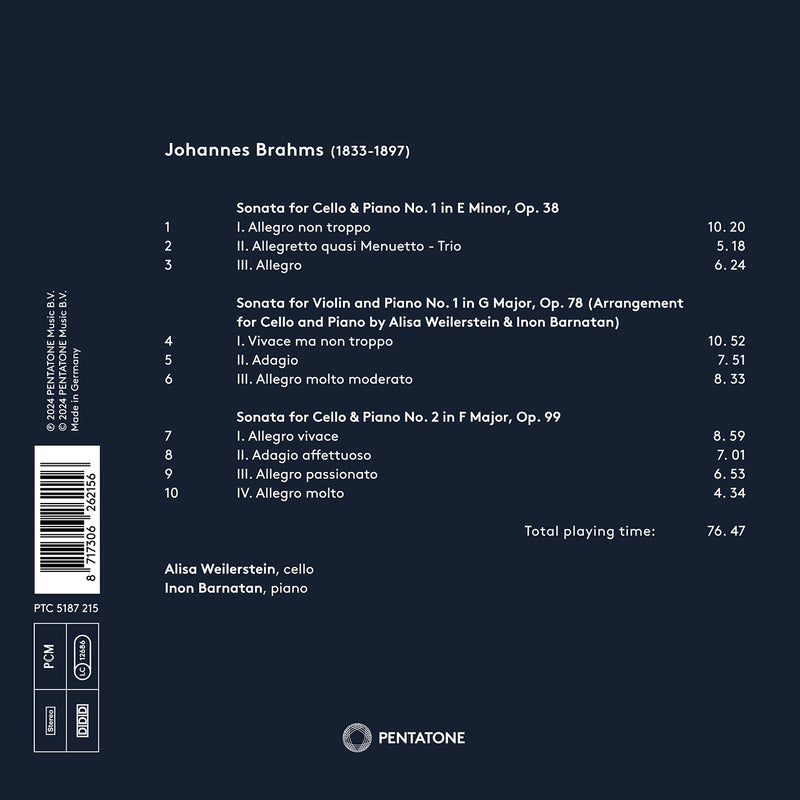 Brahms: Cello Sonatas / Weilerstein, Barnatan