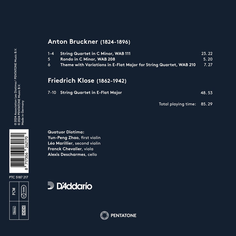Bruckner & Klose: String Quartets / Quatuor Diotima