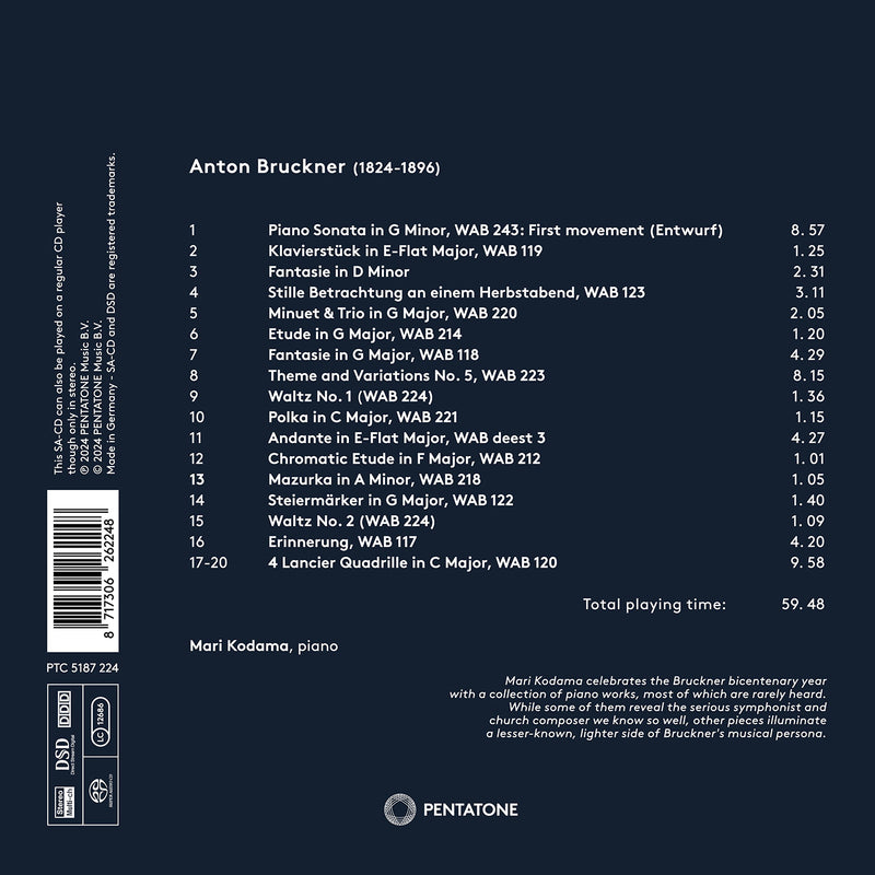 Bruckner: Piano Works / Mari Kodama