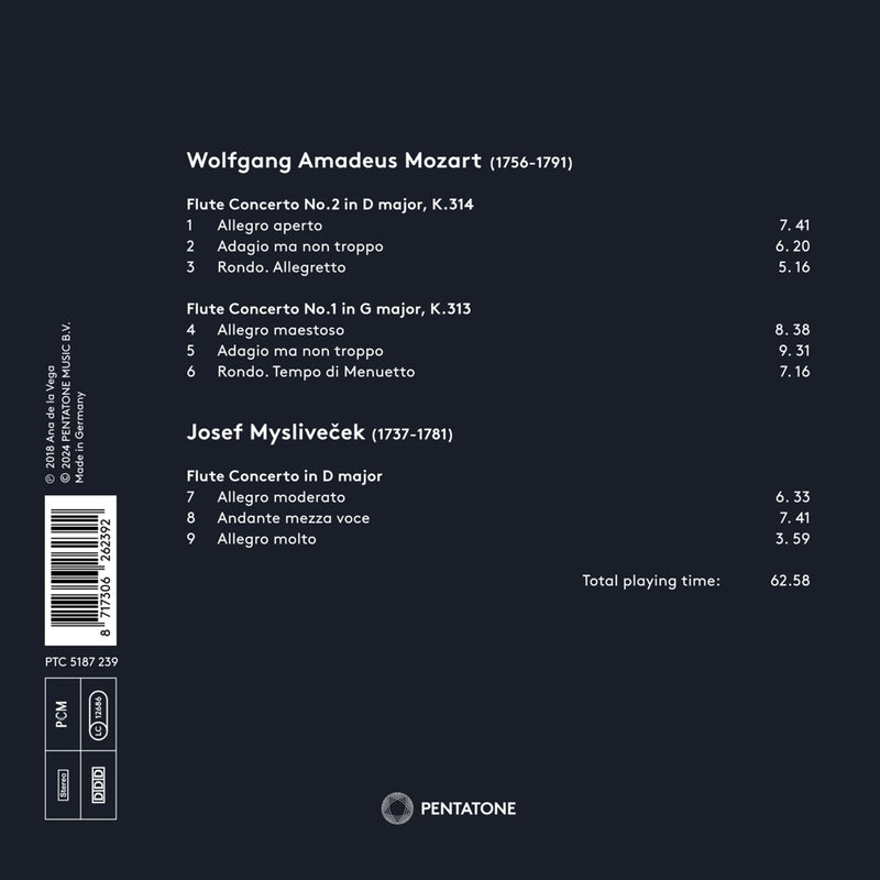 Mozart & Myslivecek: Flute Concertos / Vega, ECO
