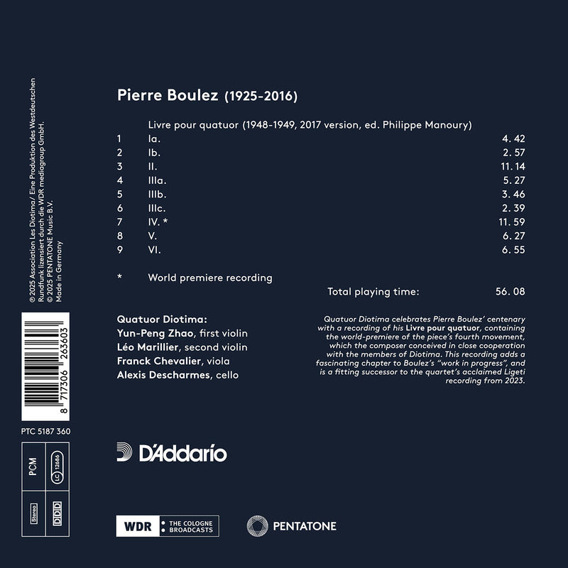 Boulez: Livre pour Quatuor / Quatuor Diotima