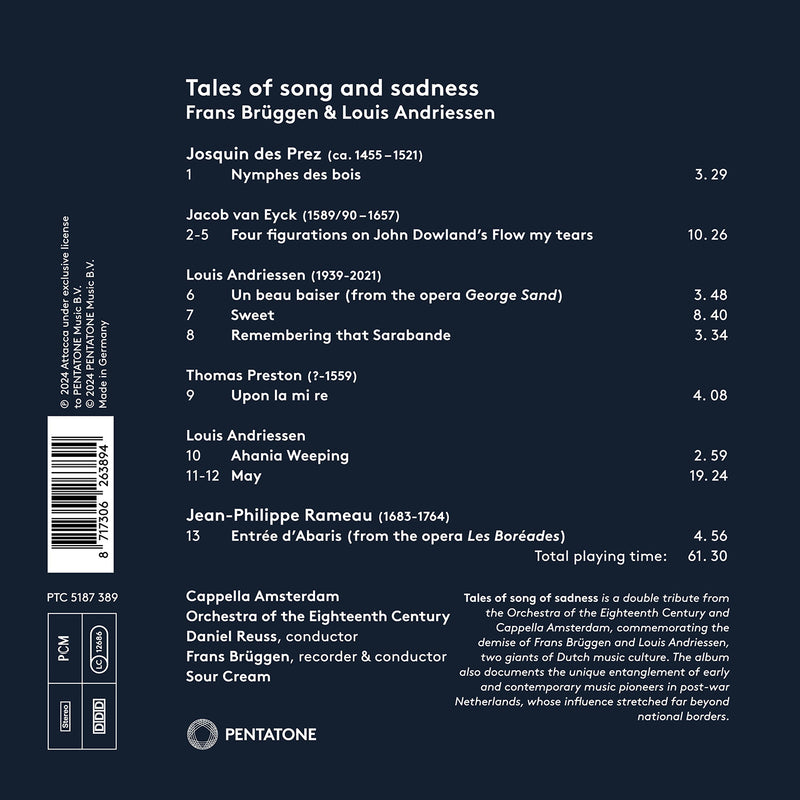 Tales of song & sadness / Reuss, Orchestra of the Eighteenth Century