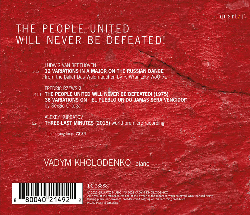 Beethoven, Kurbatov & Rzewski: The People United / Kholodenko