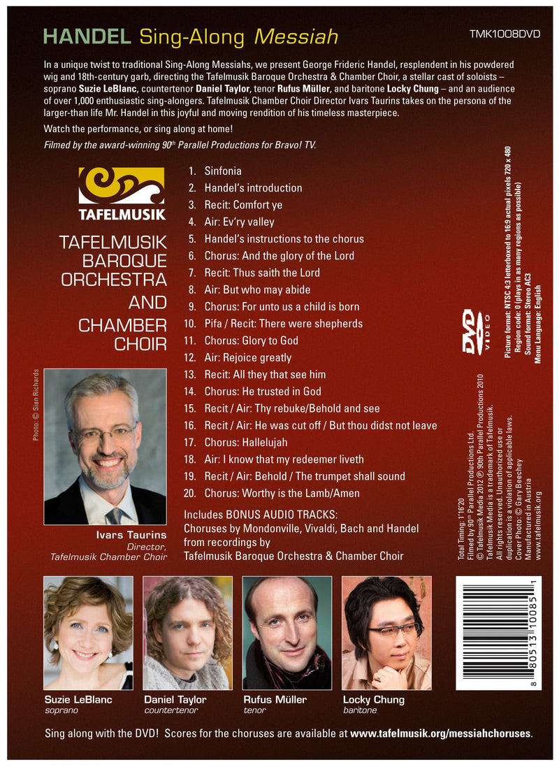 Handel - Singalong Messiah / Taurins, Tafelmusik Baroque Orchestra And Chamber Choir