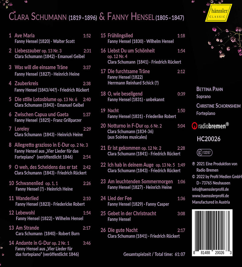 C. Schumann & Hensel: O How Enchanting / Pahn, Schornsheim