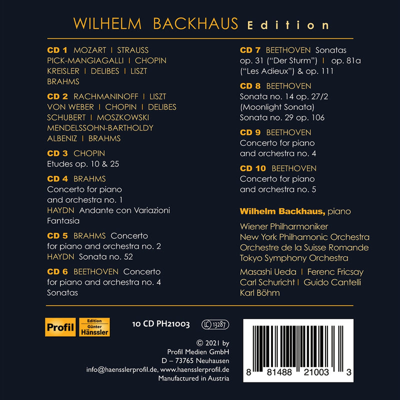 Wilhelm Backhaus Edition