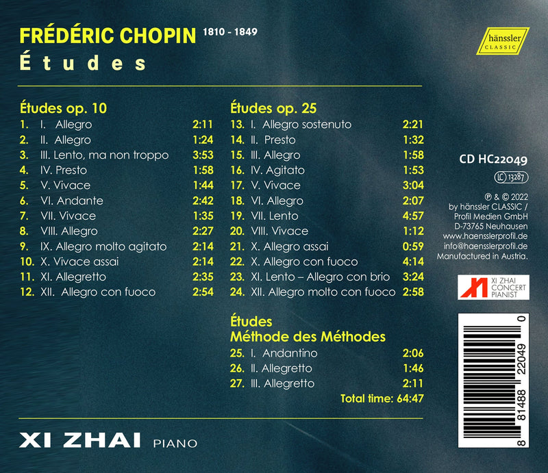 Chopin: Etudes / Xi Zhai
