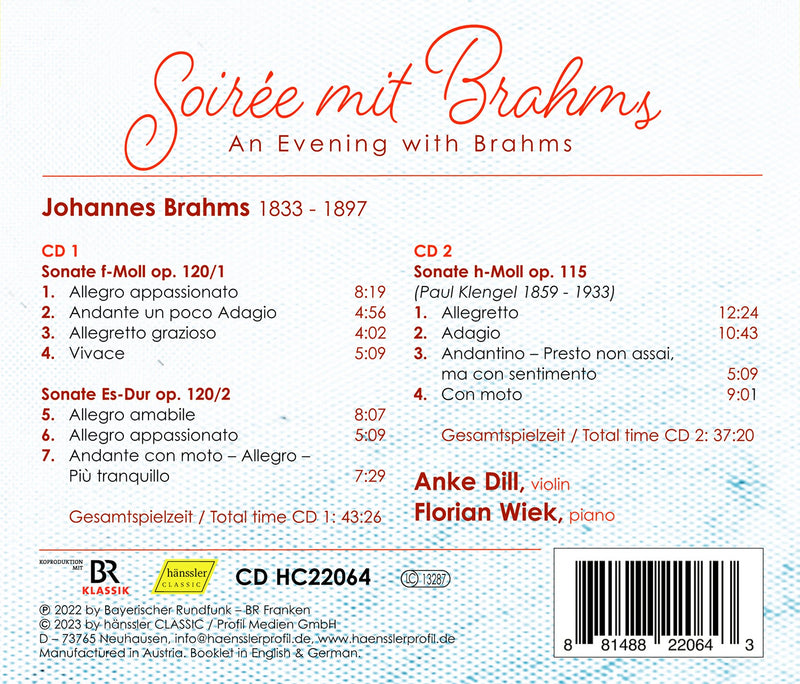 Soiree mit Brahms - An Evening with Brahms