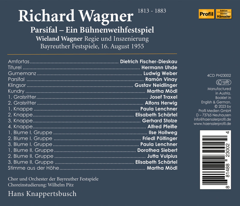 Wagner: Parsifal / Vinay, Mödl, Knappertsbusch, Bayreuth Festival Orchestra