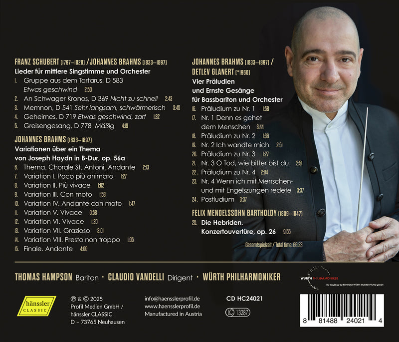 Thomas Hampson sings Brahms, Schubert, and Mendelssohn