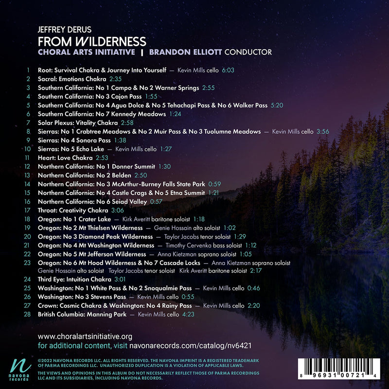 Derus: From Wilderness - A Meditation on the Pacific Crest Trail / Mills, Elliott, Choral Arts Initiative
