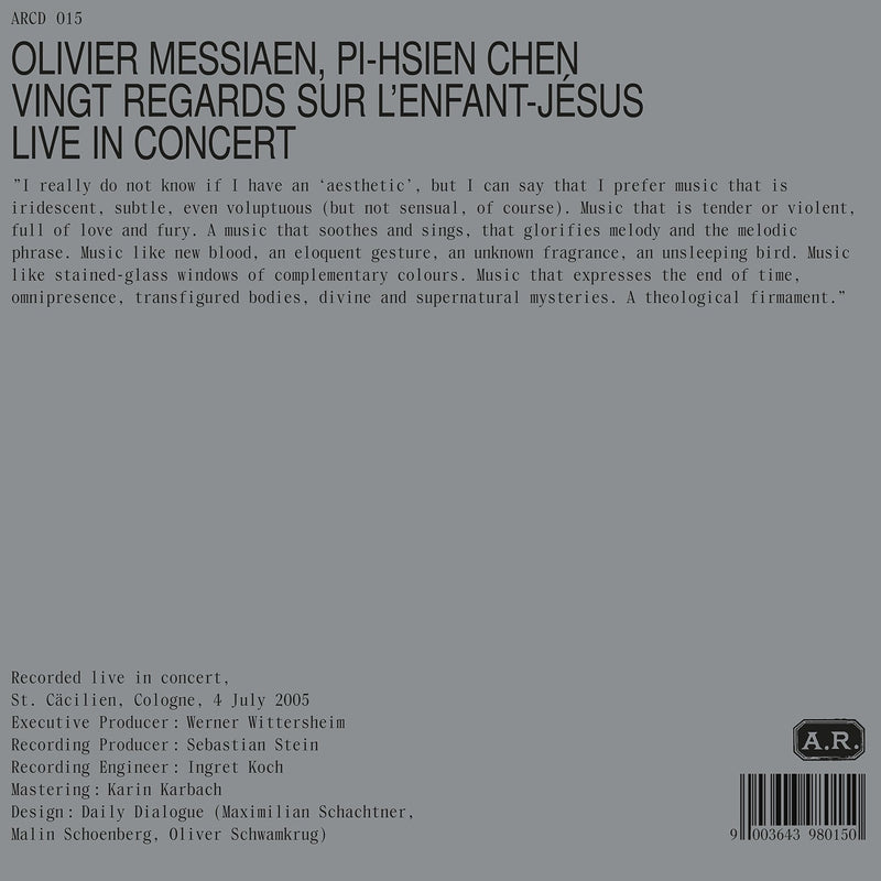 Messiaen: Vingt Regards Sur L´enfant-jesus / Pi-hsien Chen