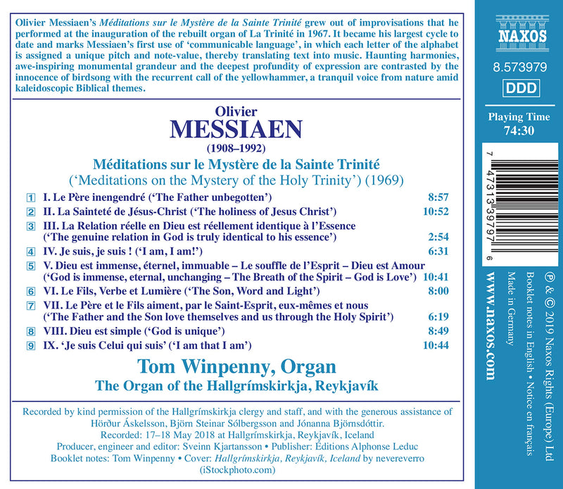 Messiaen: Meditations sur le Mystere de la Sainte Trinite / Winpenny