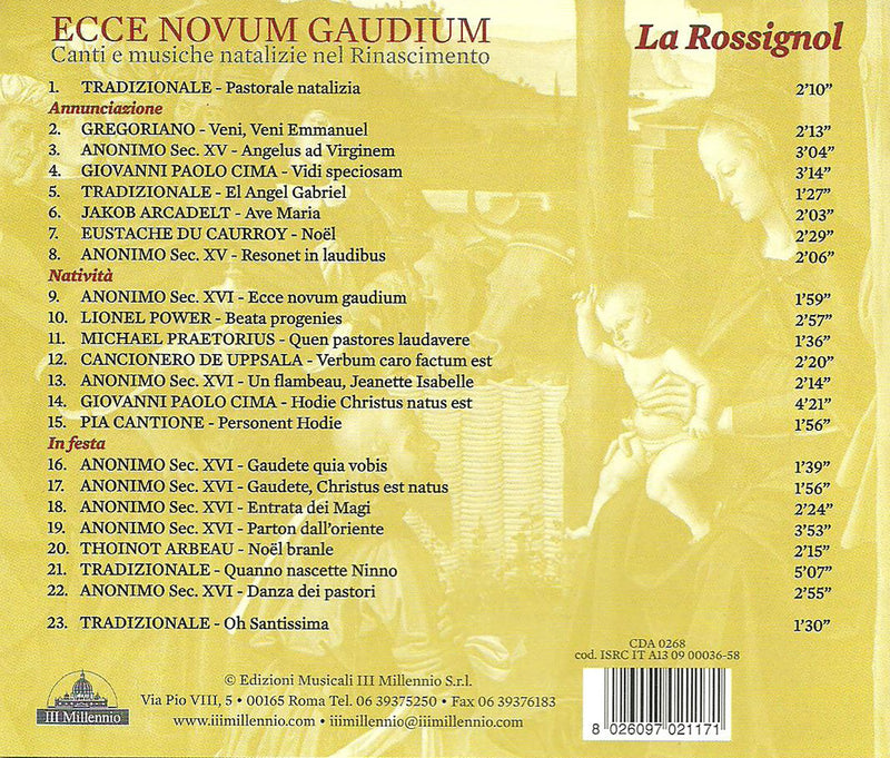 Ecce Novum Gaudium / La Rossignol
