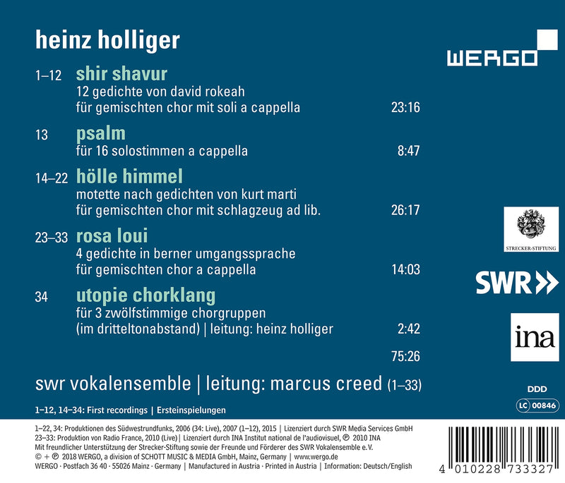 Holliger: choral utopia
