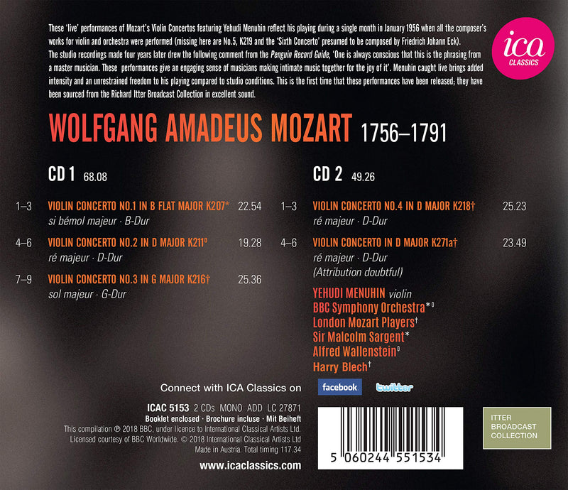 Mozart Violin Concertos (2pk)