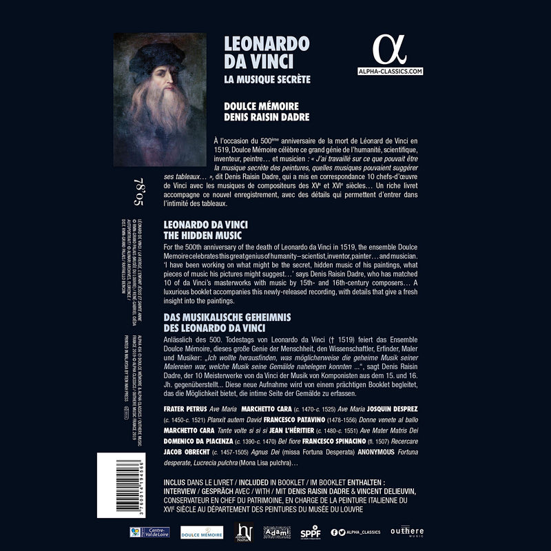 Leonardo da Vinci - La Musique Secrete / Raisin-Dadre, Doulce Memoire