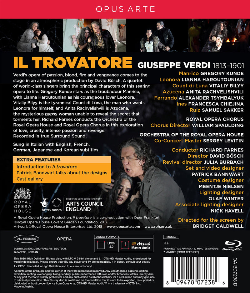 Verdi: Il Trovatore / Farnes, Royal Opera House [Blu-ray]